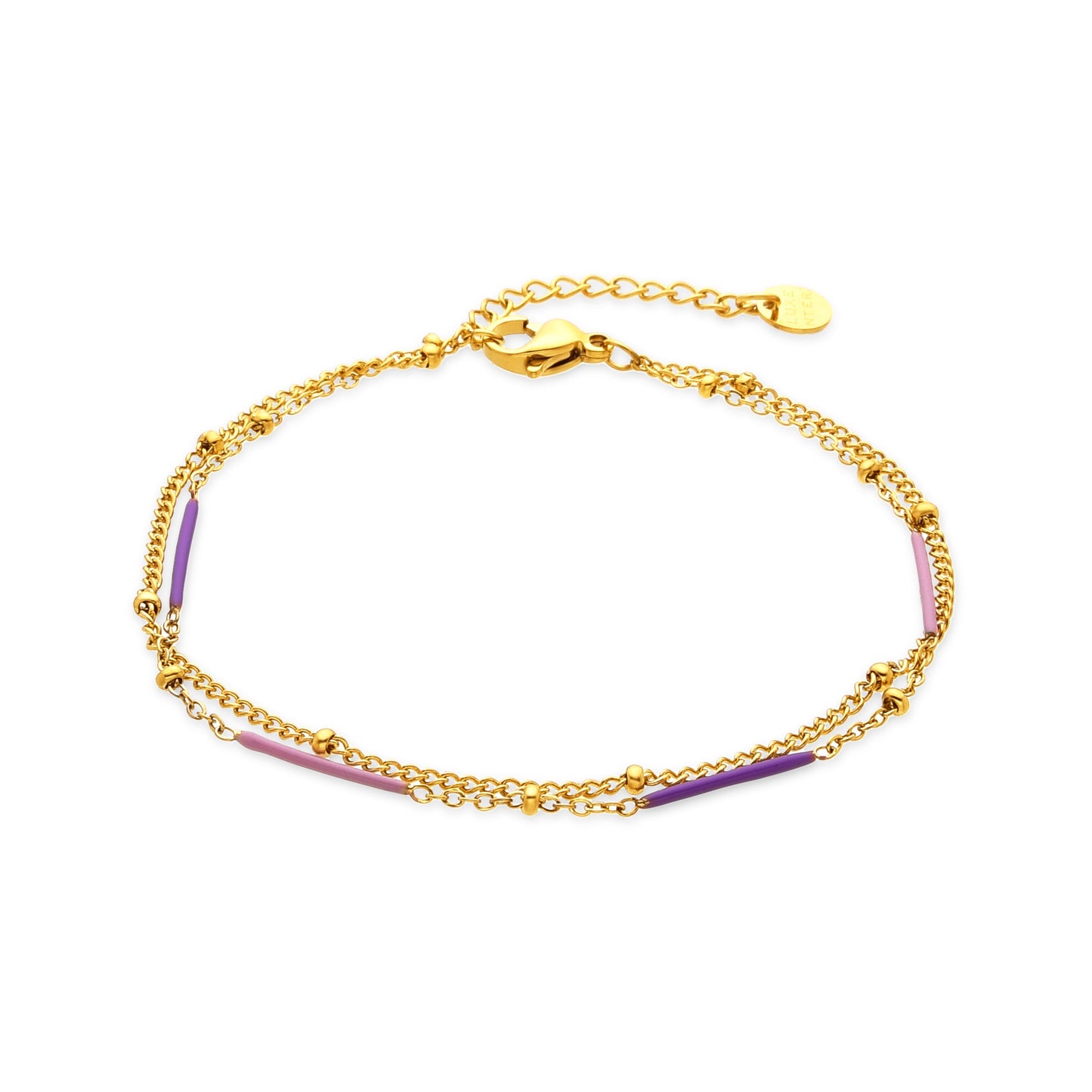 Pulsera con Lacado Multicolor acabado oro 18k - Lueo