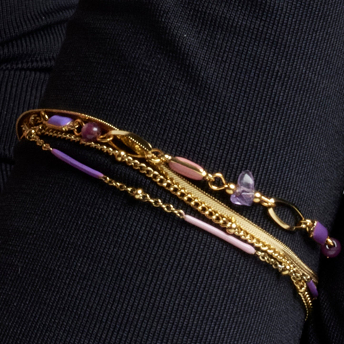 Pulsera con Lacado Multicolor acabado oro 18k - Rysai