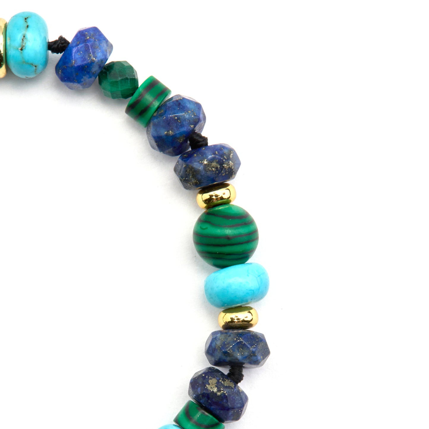 Pulsera con Lapislazuli Natural acabado oro 18k - Arru