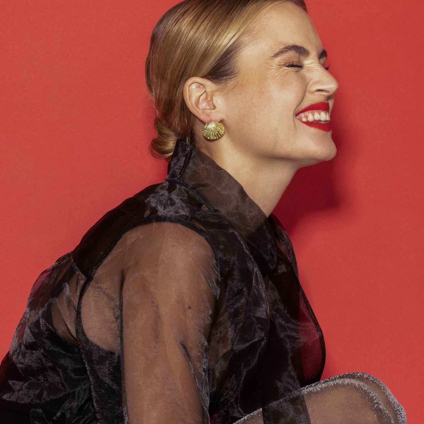 Pendientes acabado oro 18k - Rekre