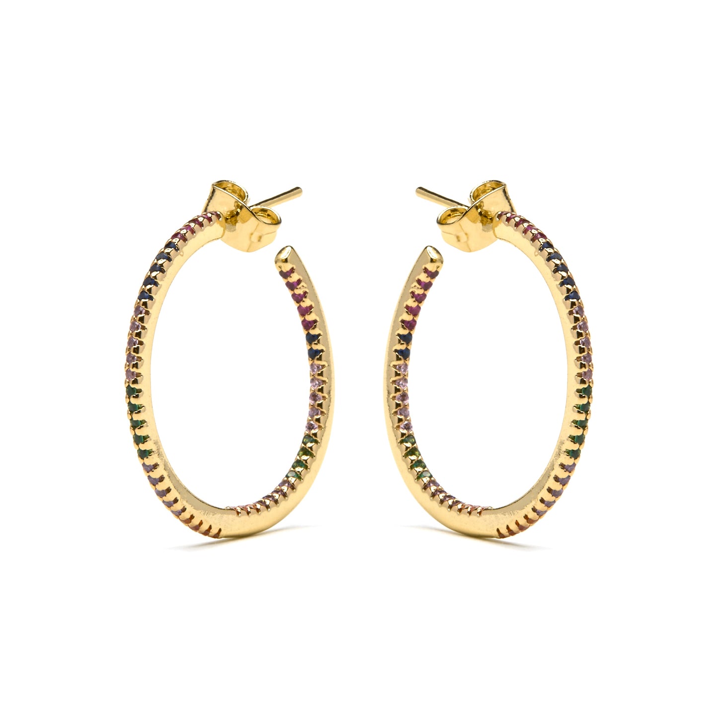 Pendientes con Circonita Brillante acabado oro 18k - Firmou