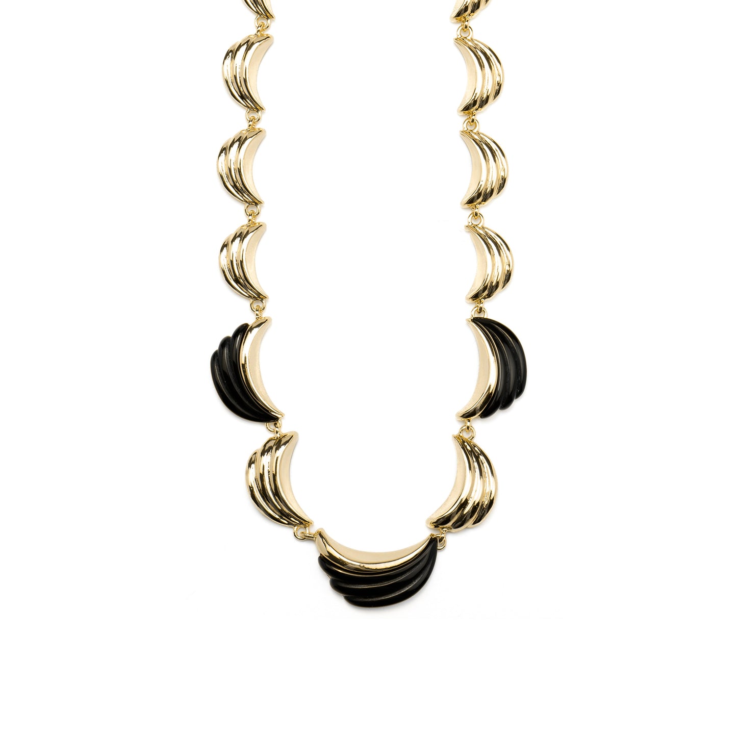 Collar con Resina Negra acabado oro 18k - Modwi