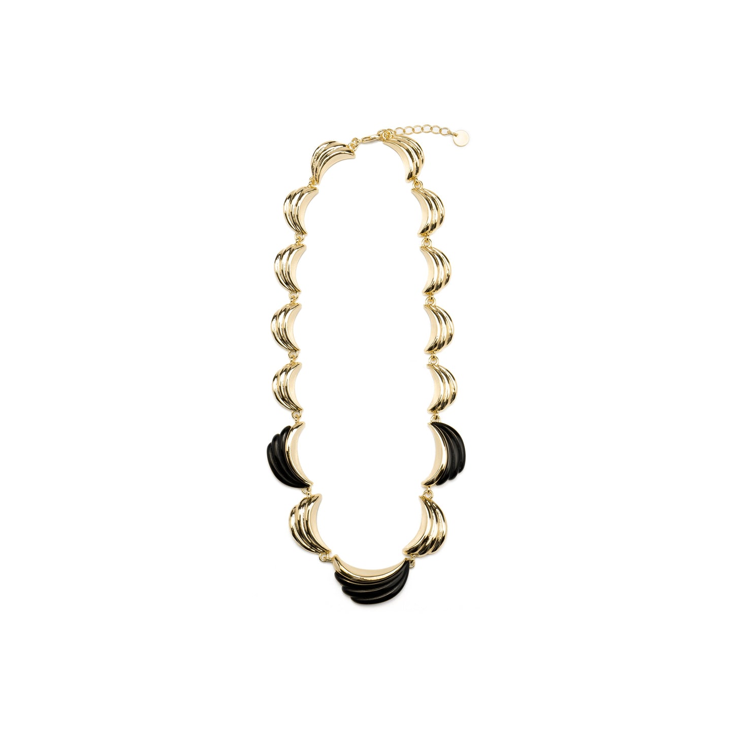 Collar con Resina Negra acabado oro 18k - Modwi