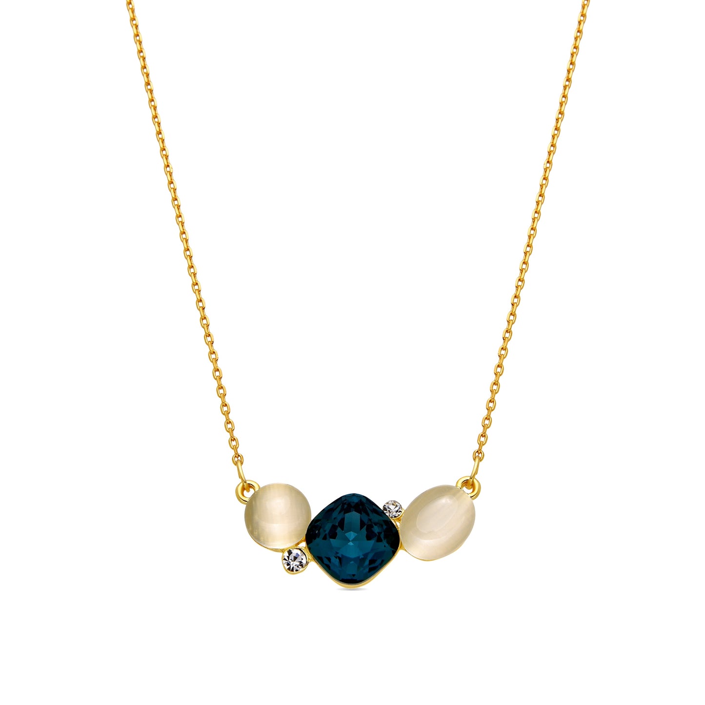 Collar con Ojo de Gato acabado oro 18k - Sitla