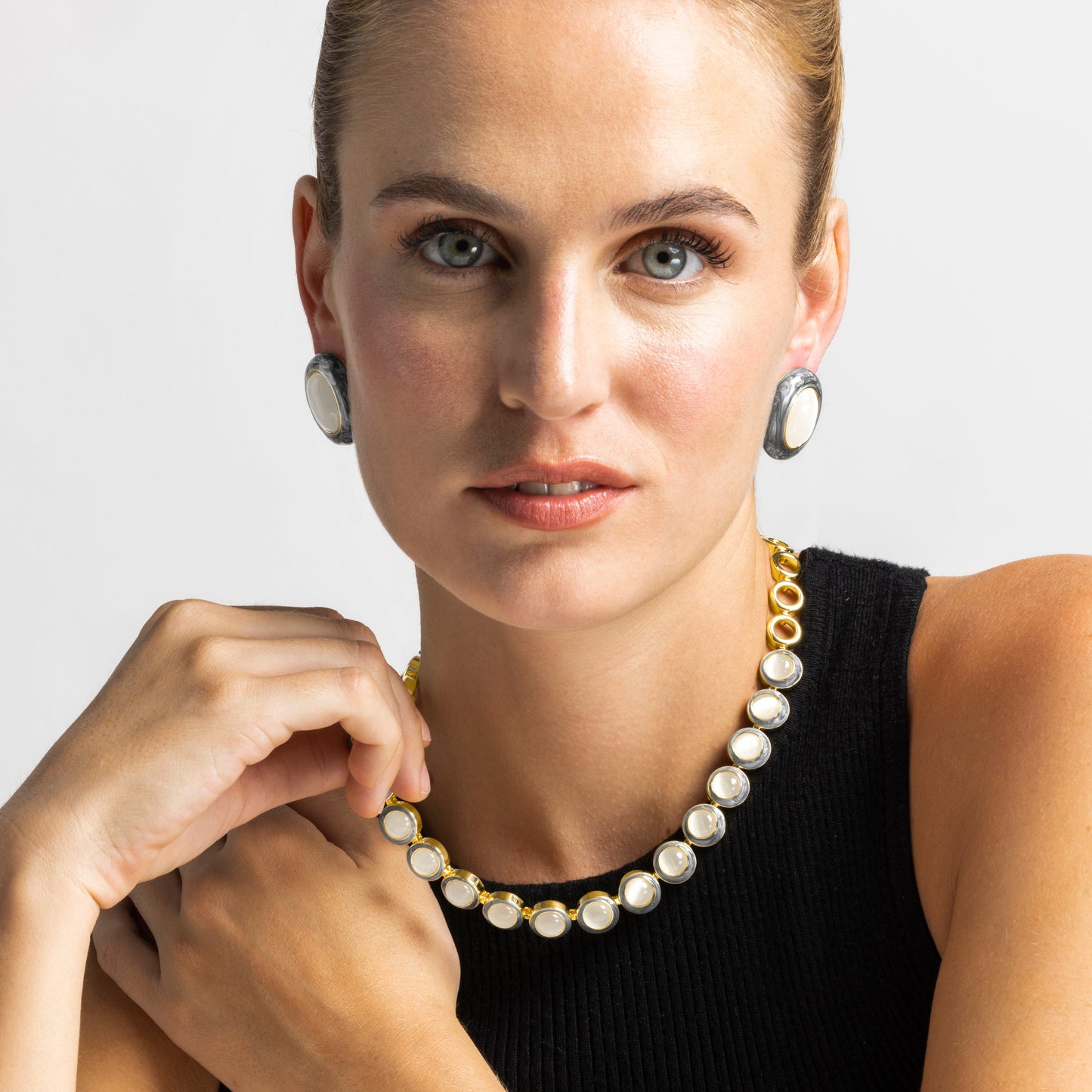 Collar con Ojo de Gato acabado oro 18k - Nawil