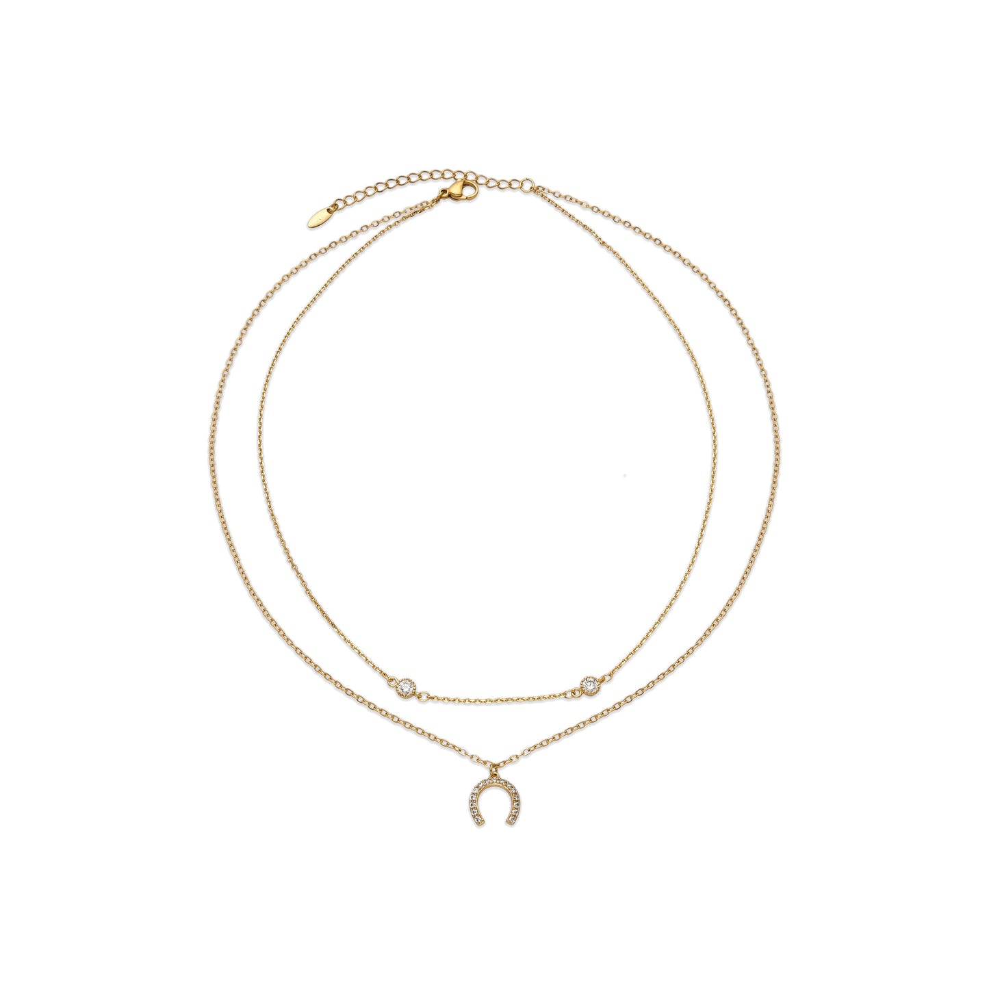 Collar con Circonita Brillante acabado oro 18k - Zalxa