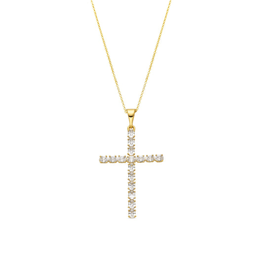 Collar con Circonita Brillante acabado oro 18k - Buteo