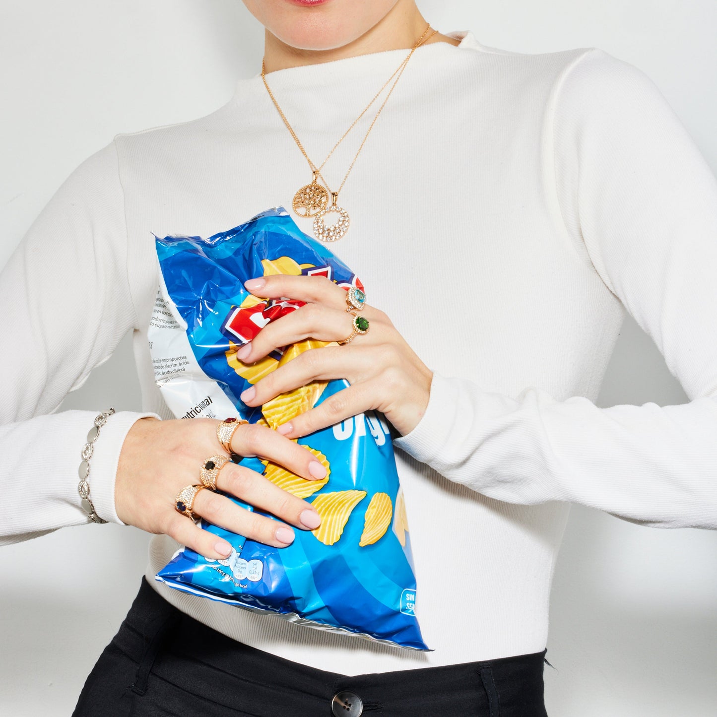 Collar con Circonita Brillante acabado oro 18k - Sili