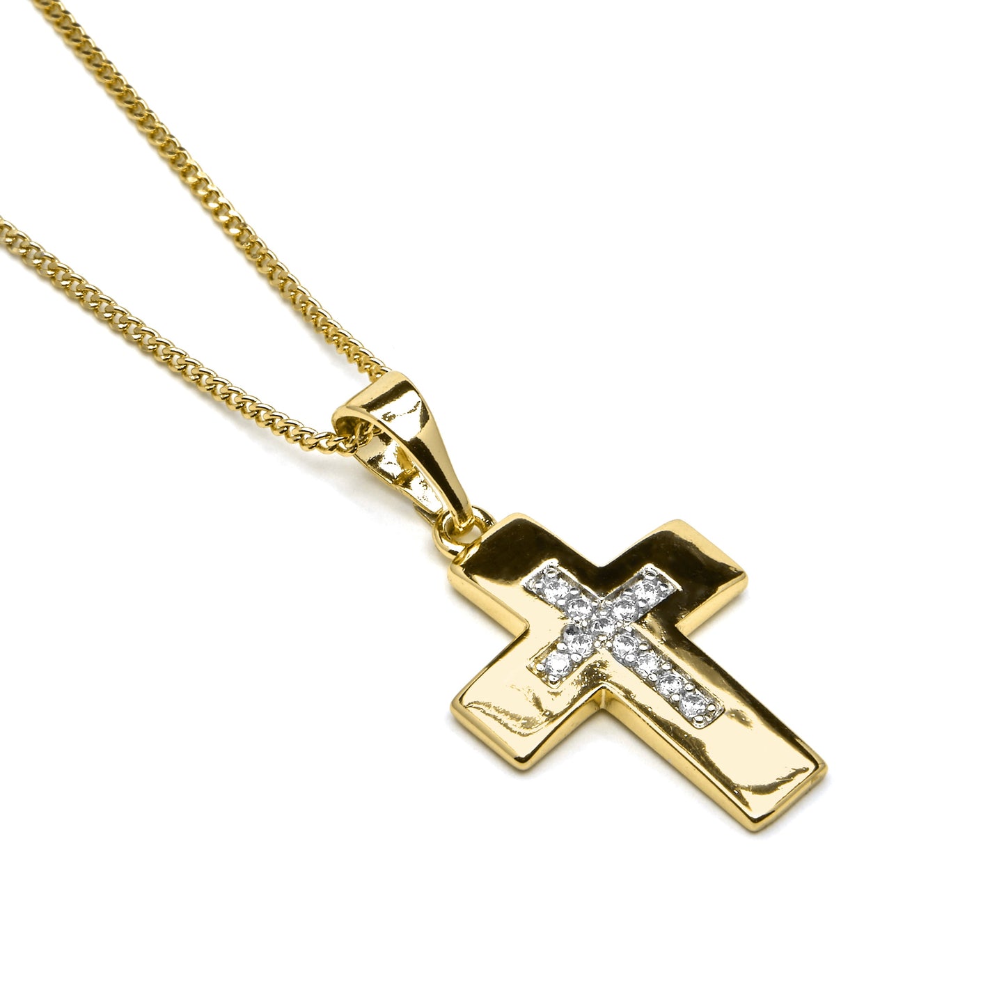 Collar con Circonita Brillante acabado oro 18k - Emmu