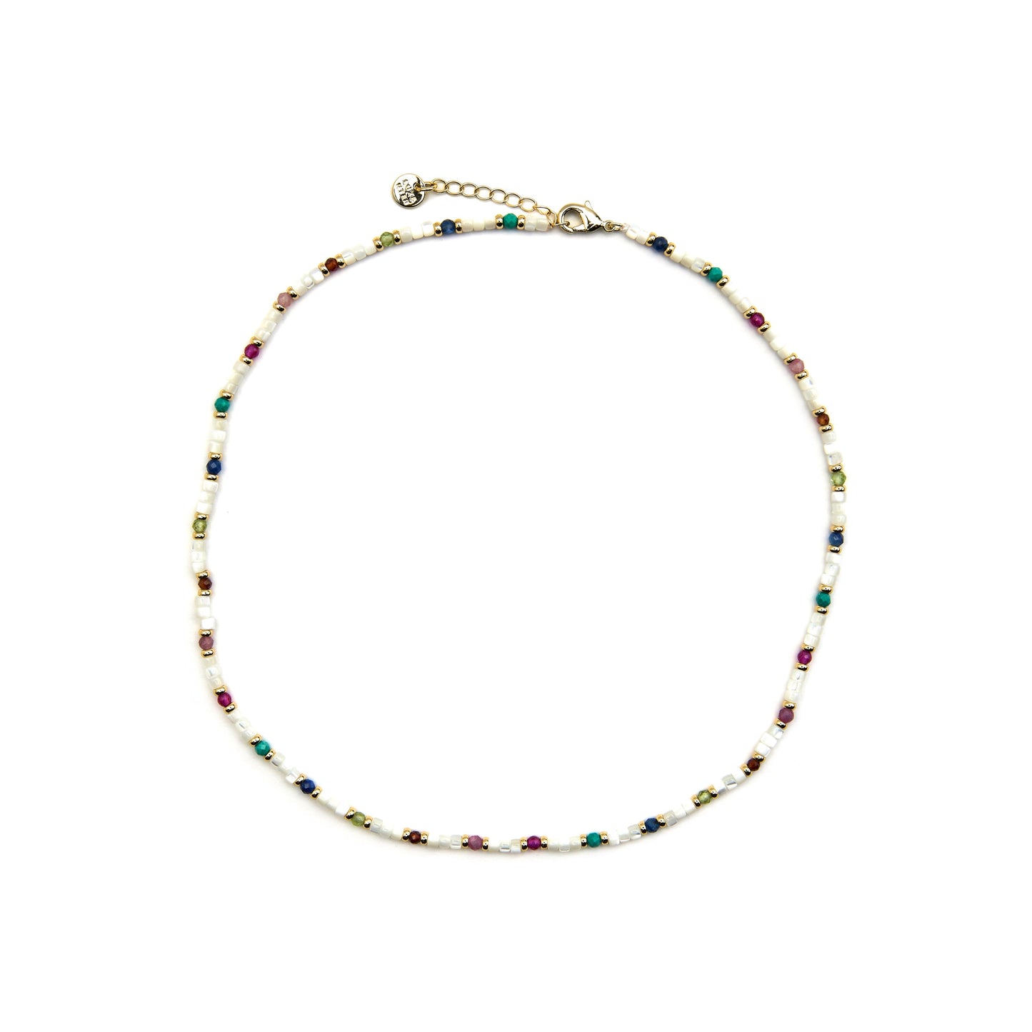 Collar con Madreperla Blanca acabado oro 18k - Xolau