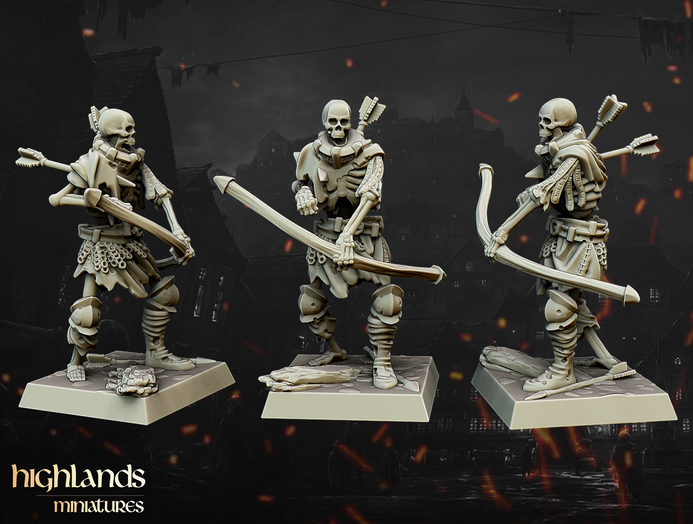 Skeleton Archers, Highlands Miniatures