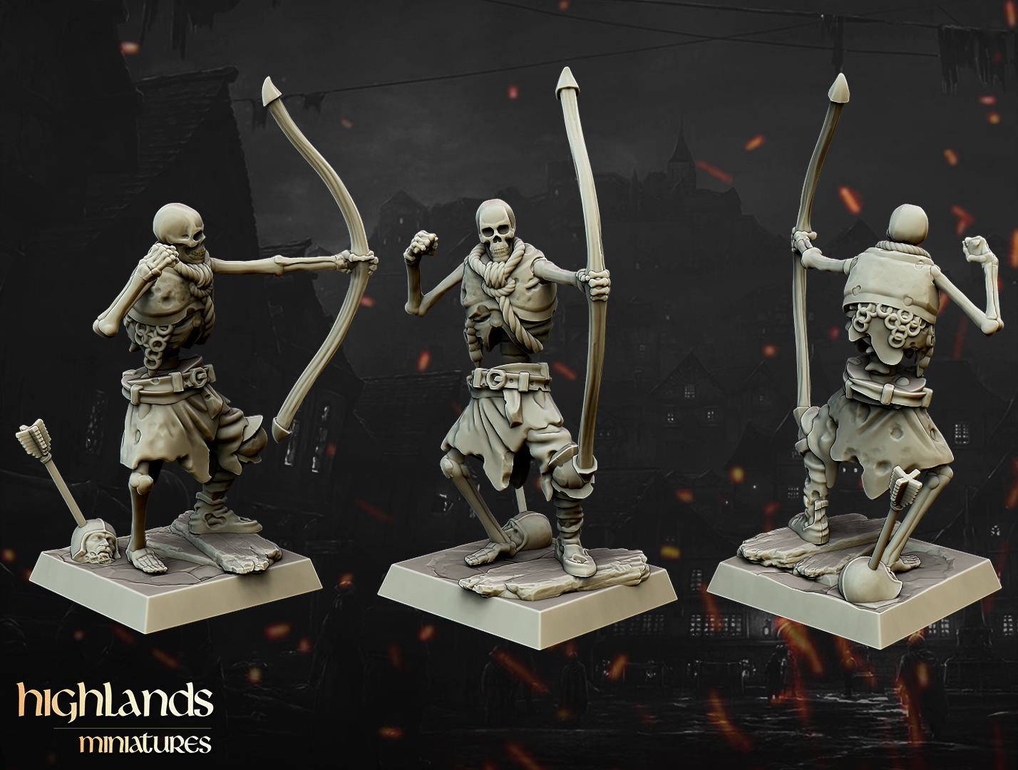 Skeleton Archers, Highlands Miniatures