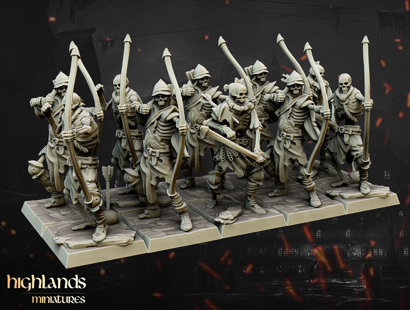 Skeleton Archers, Highlands Miniatures