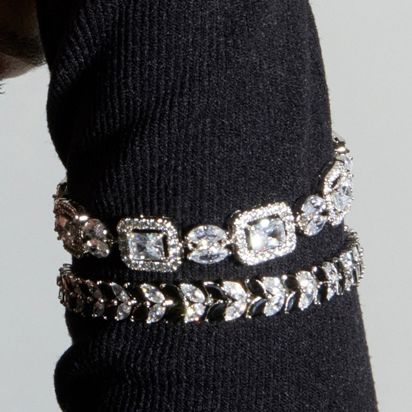 Pulsera con Circonita Brillante acabado plata - Neda