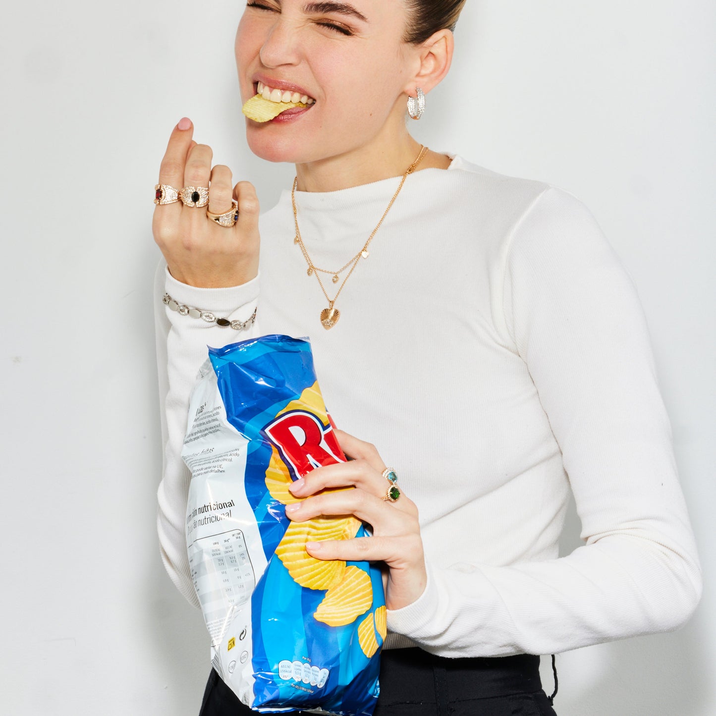 Pulsera con Circonita Brillante acabado plata - Livas