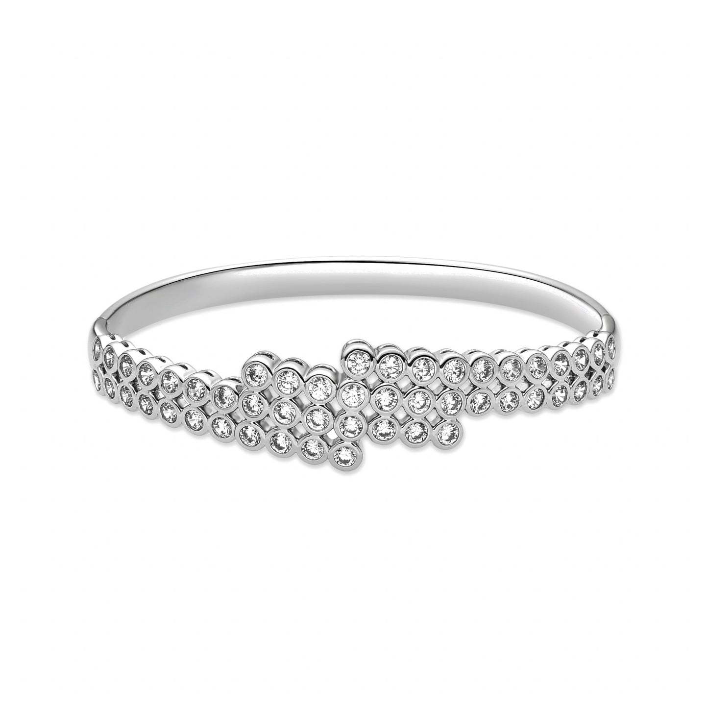 Pulsera con Circonita Brillante acabado plata - Shaxba