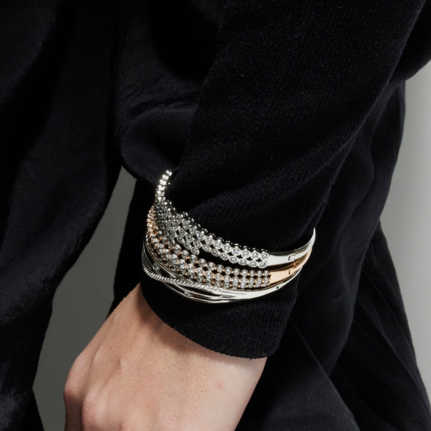 Pulsera con Circonita Brillante acabado plata - Shaxba