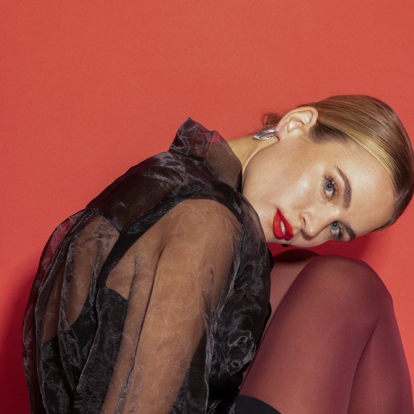 Pendientes con - acabado plata - Drola