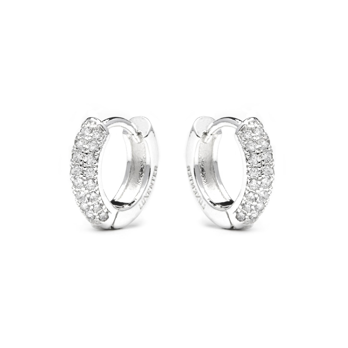 Pendientes acabado plata y Circonita Brillante - Krax