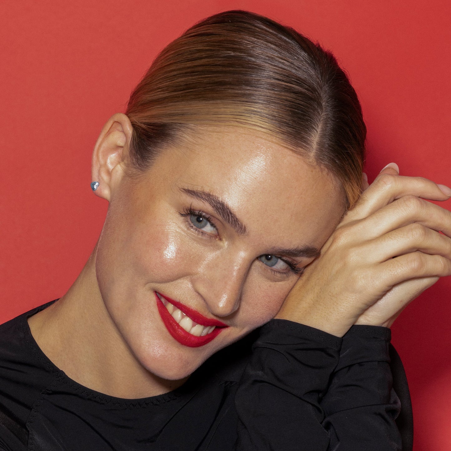 Pendientes con - acabado plata - Hazain