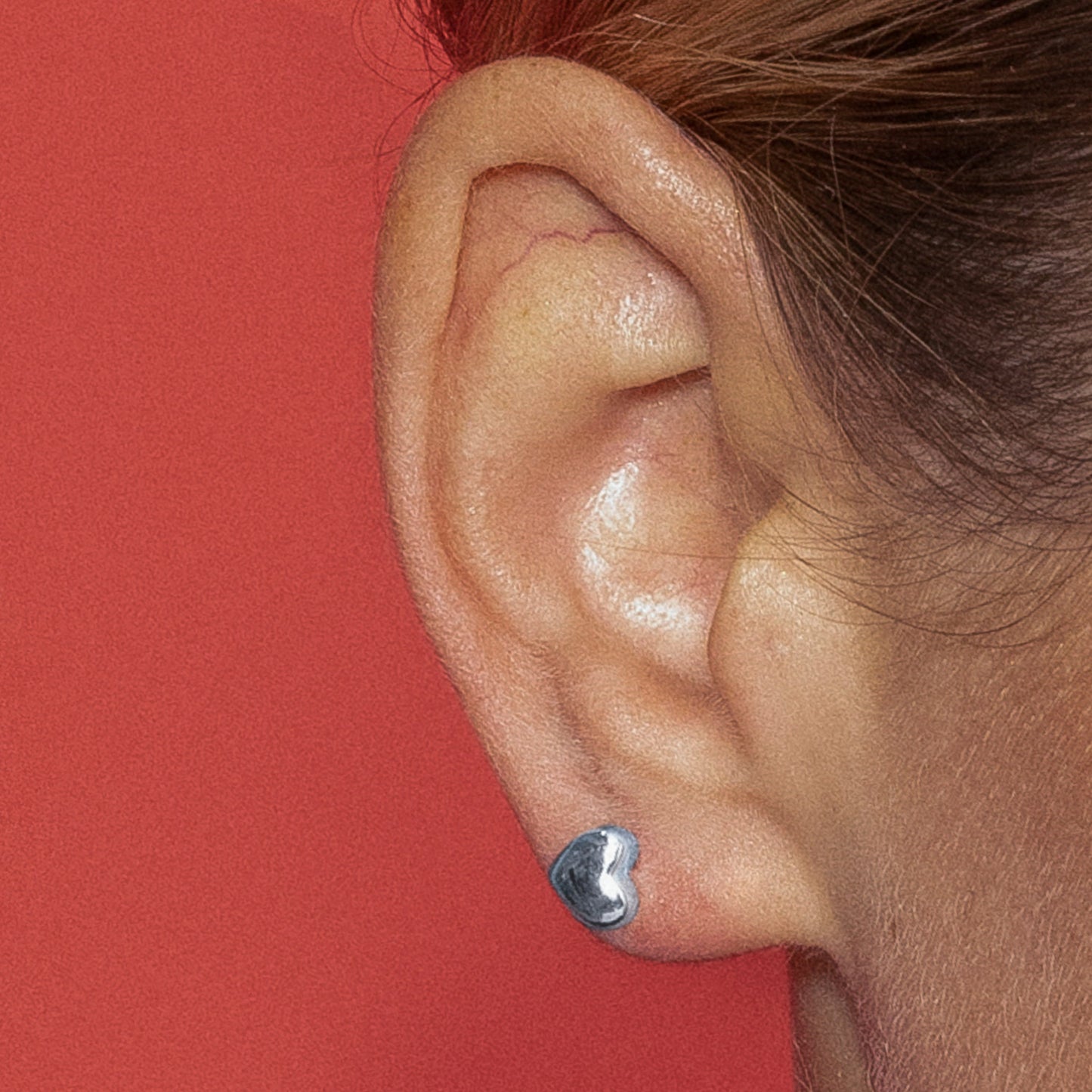 Pendientes con - acabado plata - Hazain