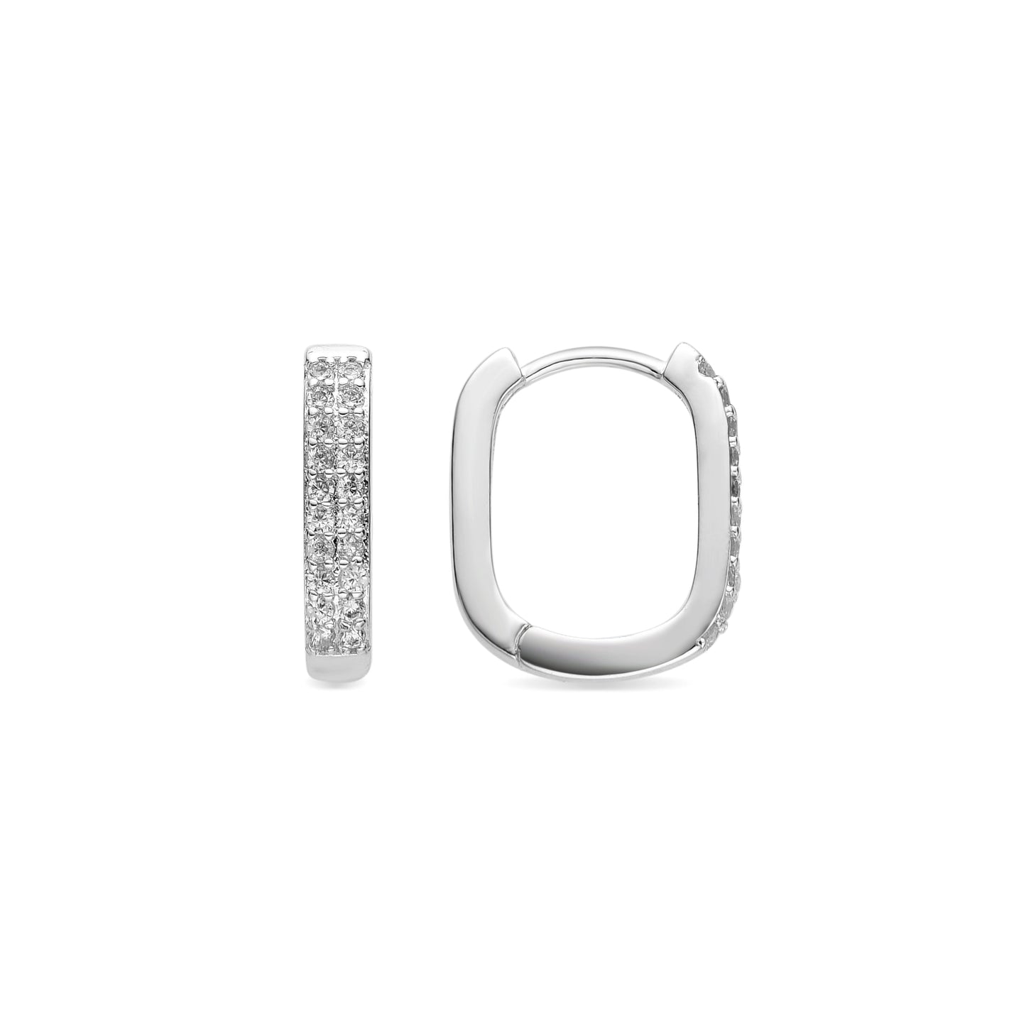 Pendientes con Circonita Brillante acabado plata - Nebard