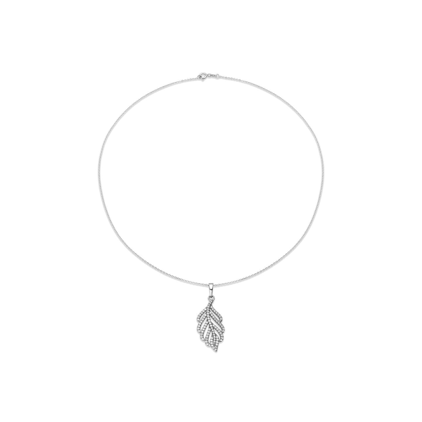 Collar con Circonita Brillante acabado plata - Ceolpox