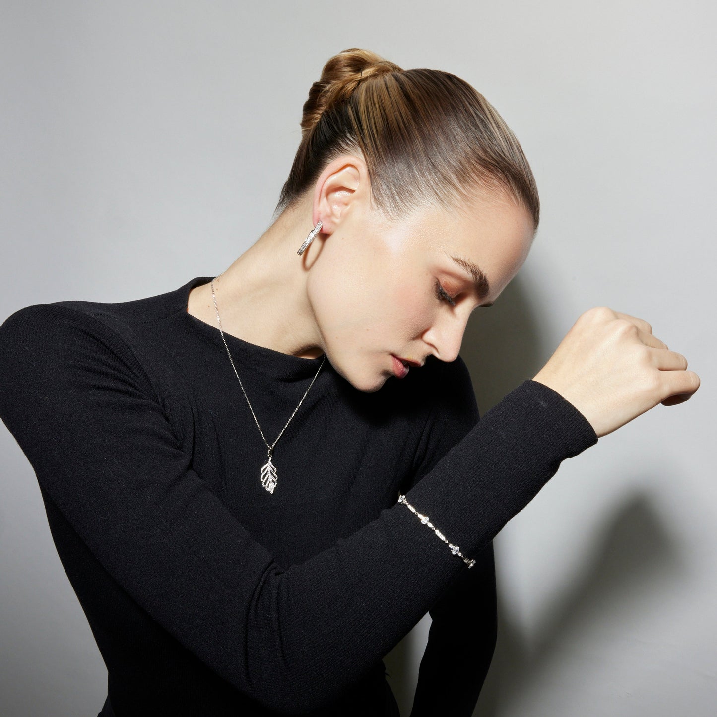 Collar con Circonita Brillante acabado plata - Ceolpox