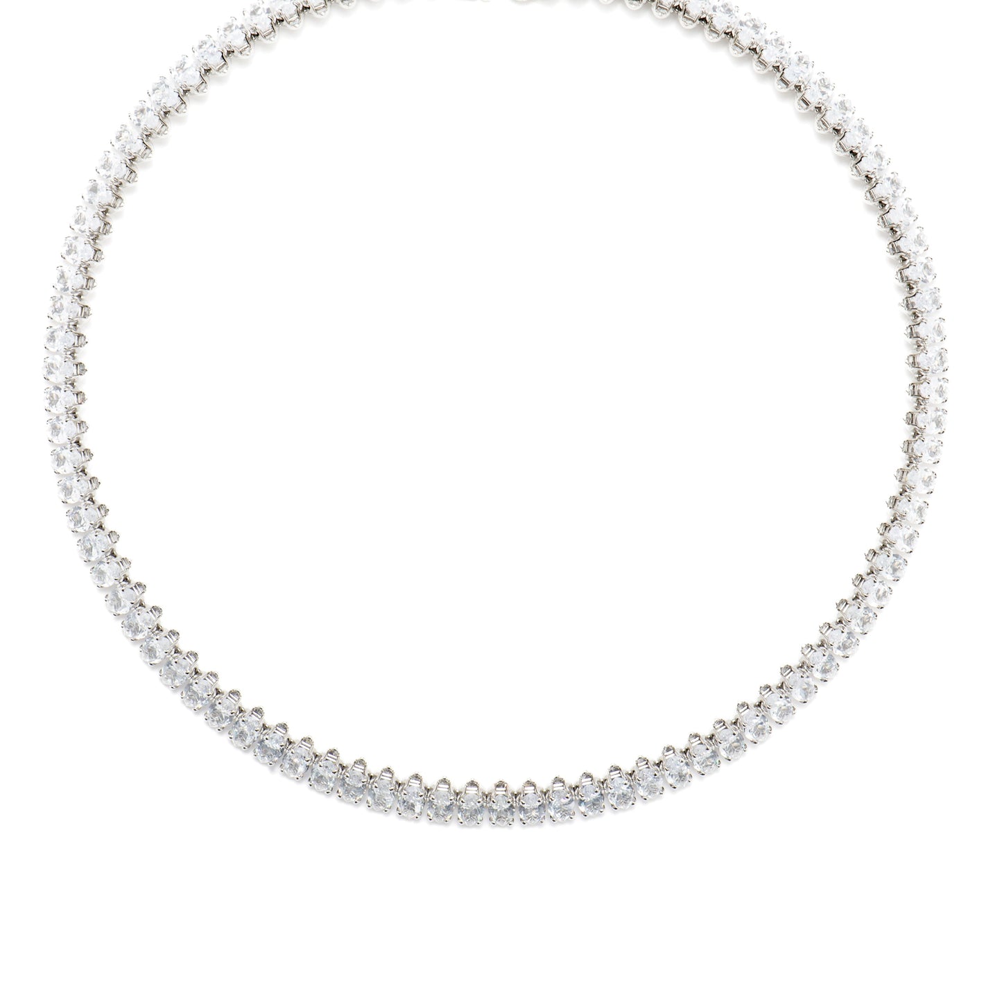 Collar con Circonita Brillante acabado plata - Comega