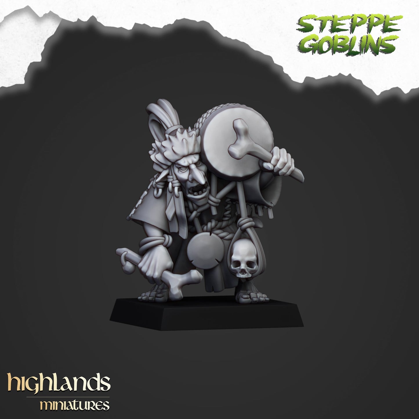 Steppe Goblin Shaman, Highlands Miniatures