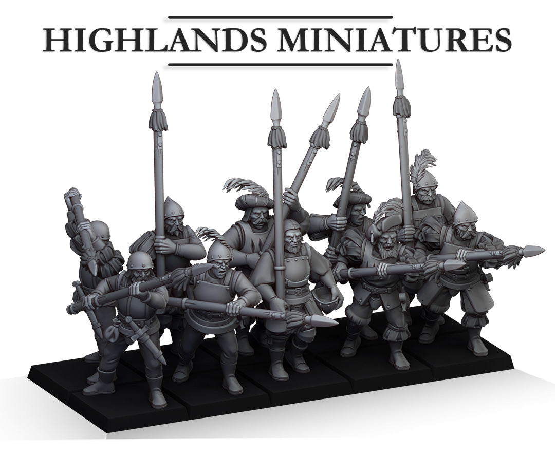 Sunland Troops with spear, Highlands Miniatures