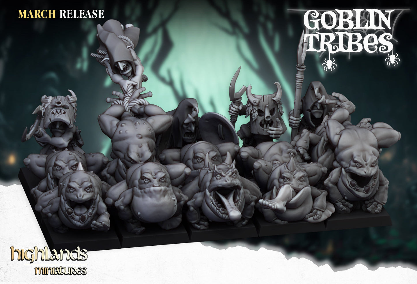 Swamp Goblin Frogs, Highlands Miniatures