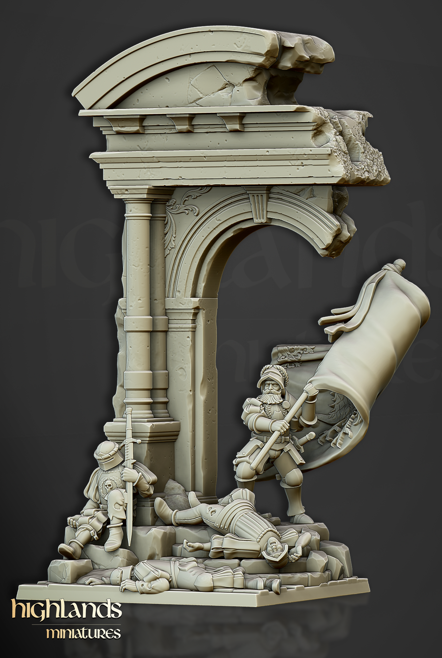 Imperial Battle Standard Bearer, Highlands Miniatures