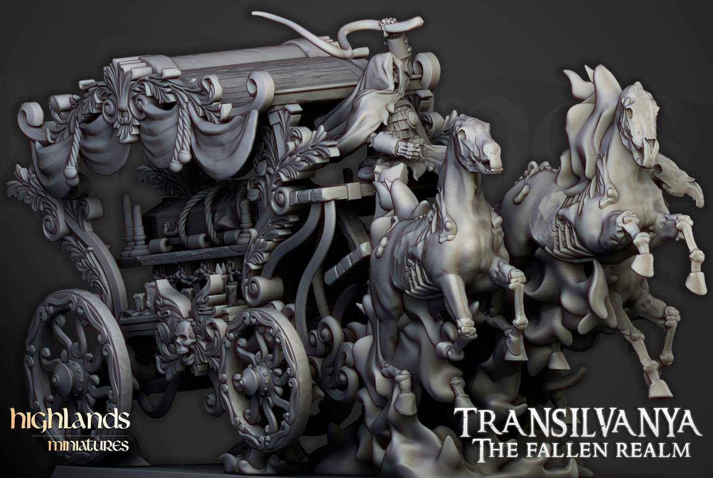 Undead Boyar Chariot, Highlands Miniatures