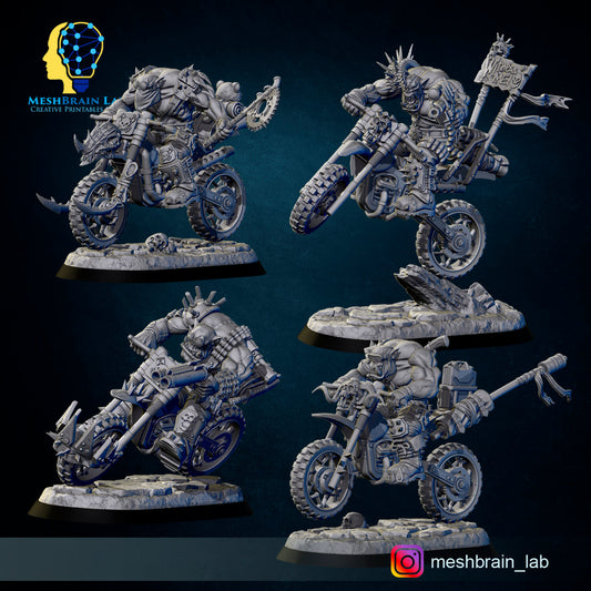 Wasteland Biker Orks Squad, MeshBrain Lab