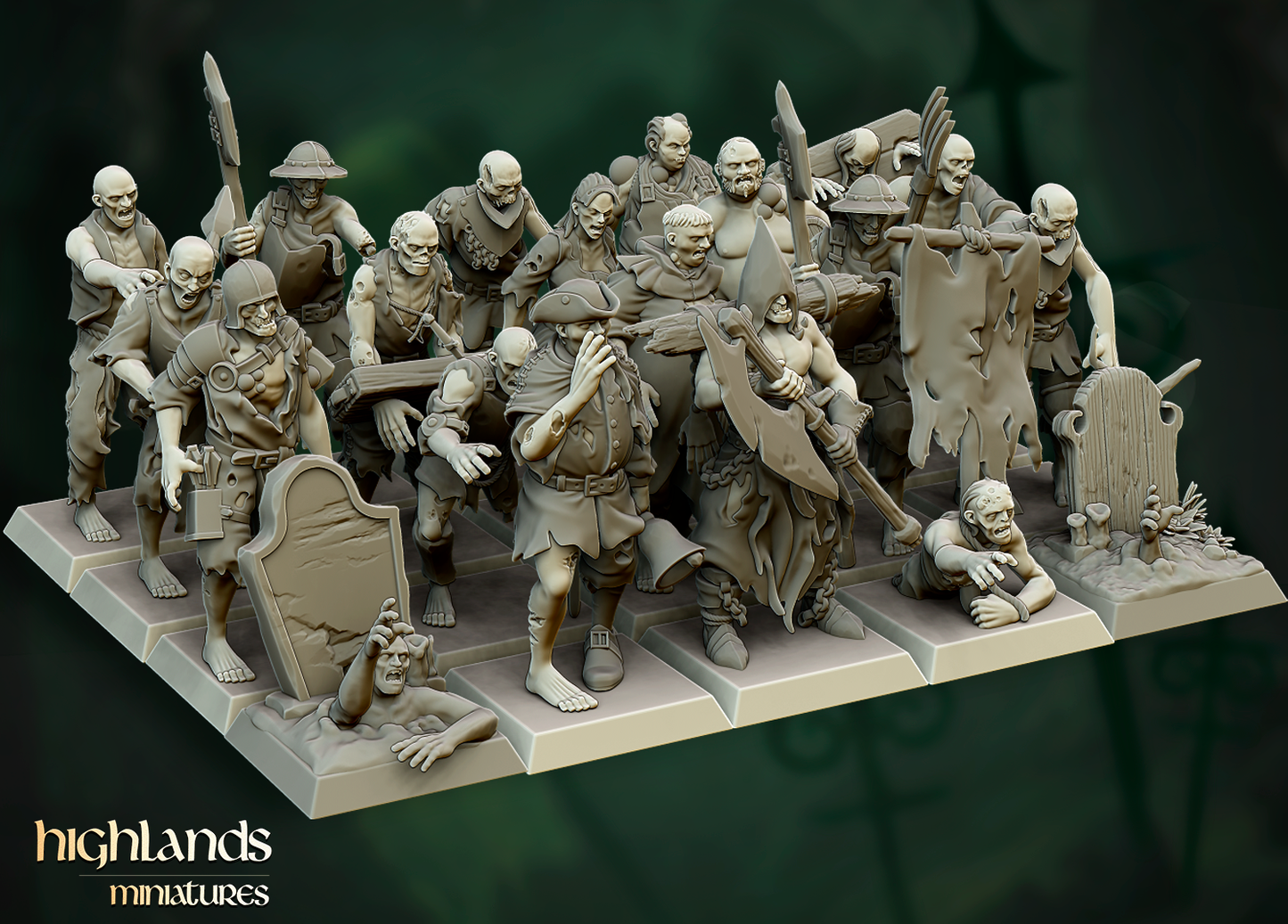 Zombies, Highlands Miniatures