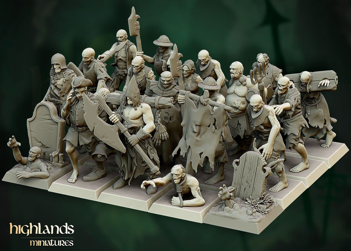 Zombies, Highlands Miniatures