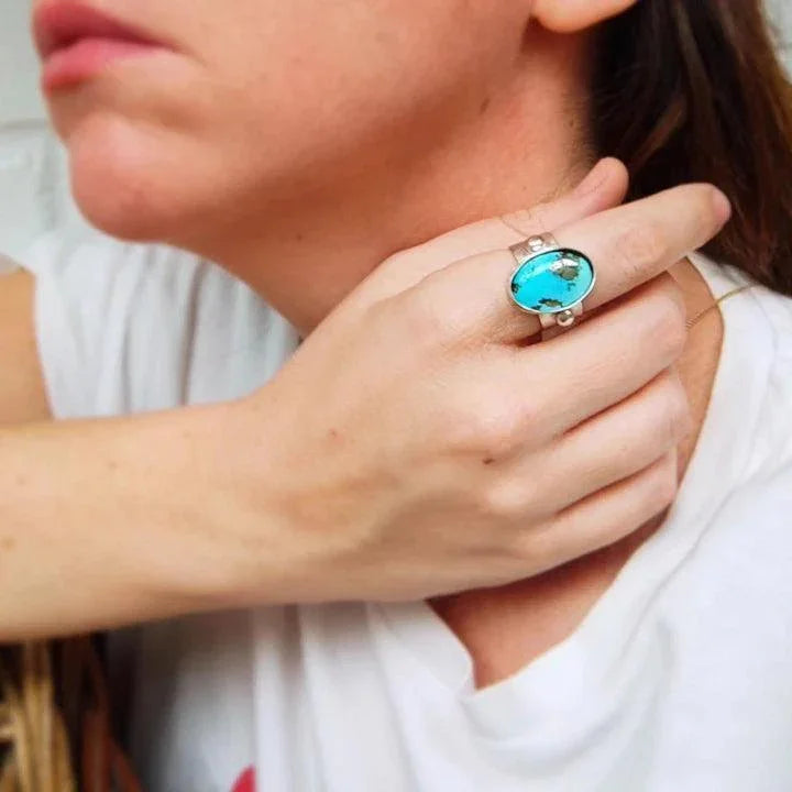 Anillo Celeste Ajustable