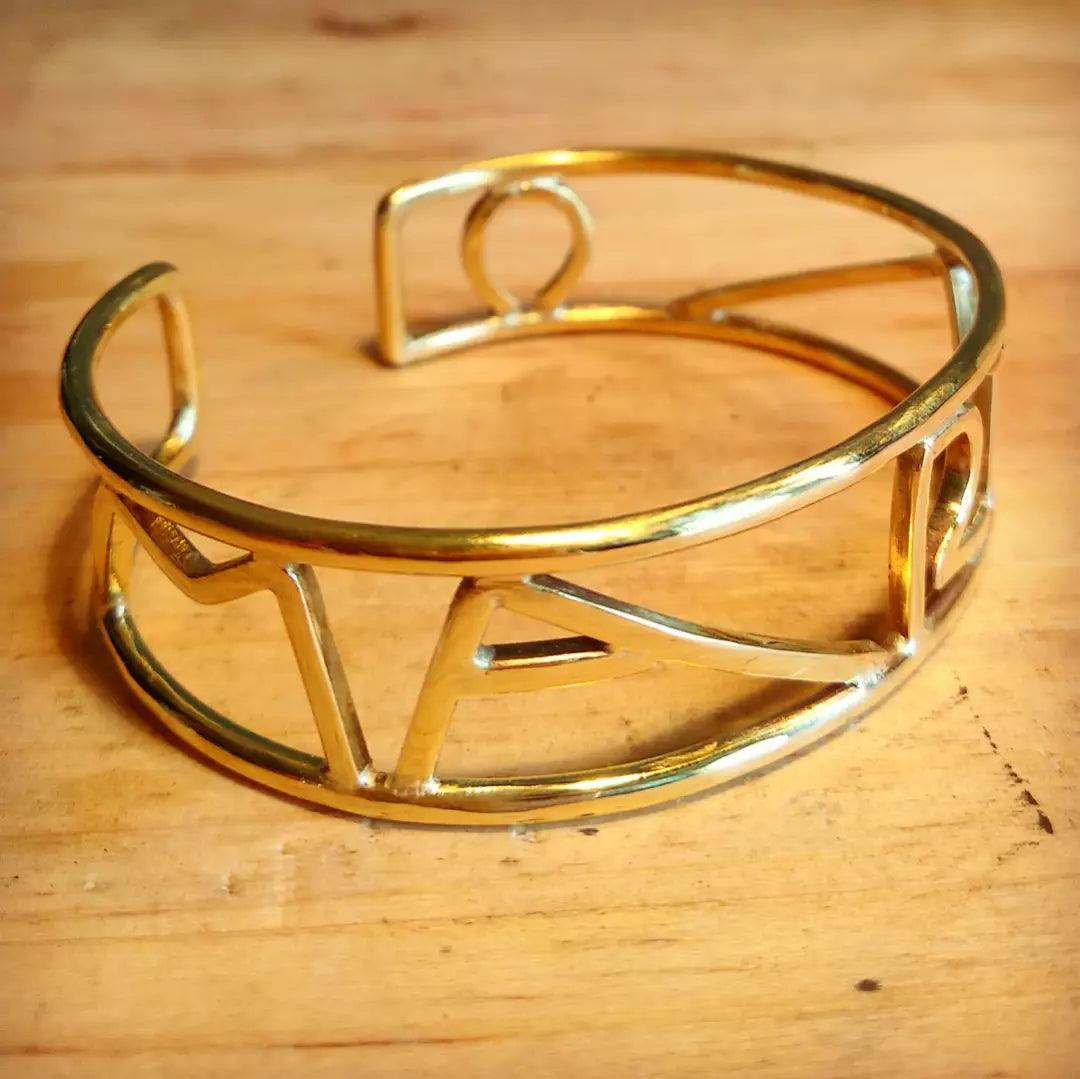 Brazalete Nombre Geométrico Personalizable