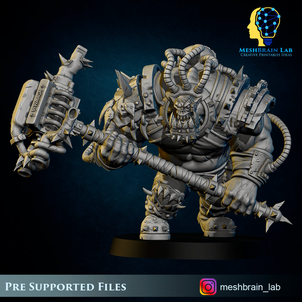 Ork Brute Warboss, MeshBrain Lab