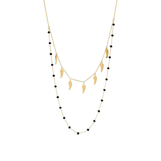 Collar acabado en oro amarillo 18k