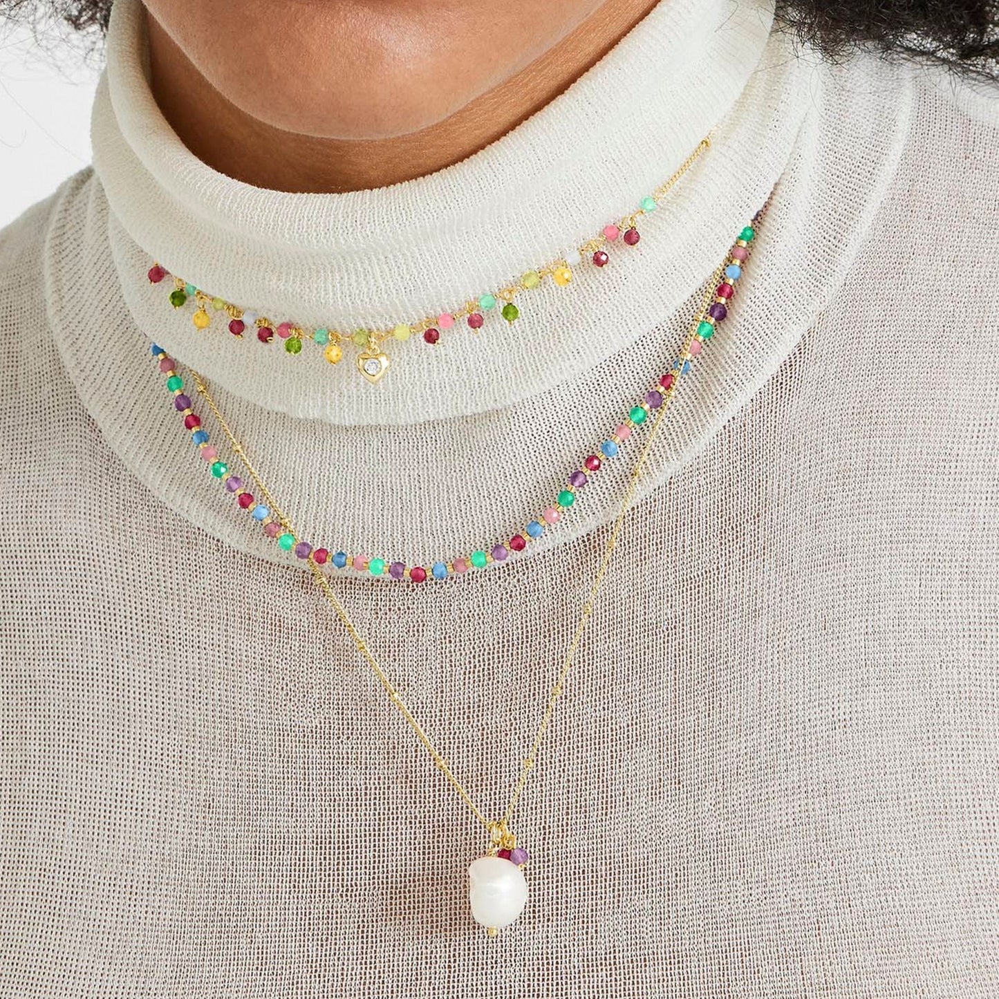 Collar acabado oro 18k