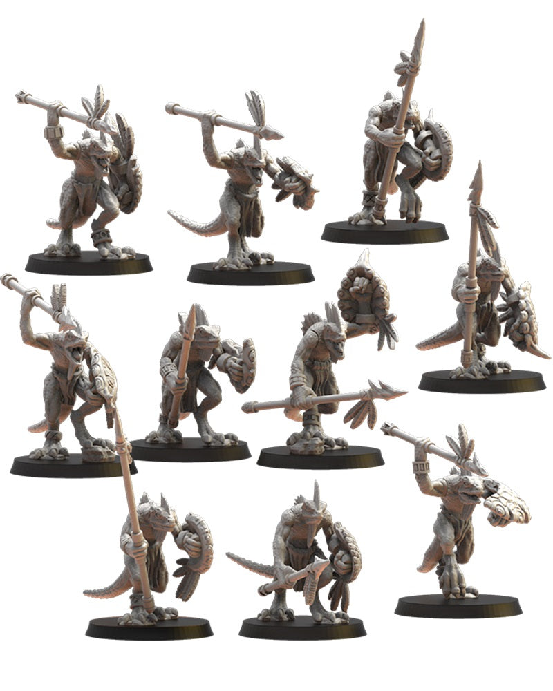 Cuetzpalli Regiment with javelins, Lost Kingdom Miniatures