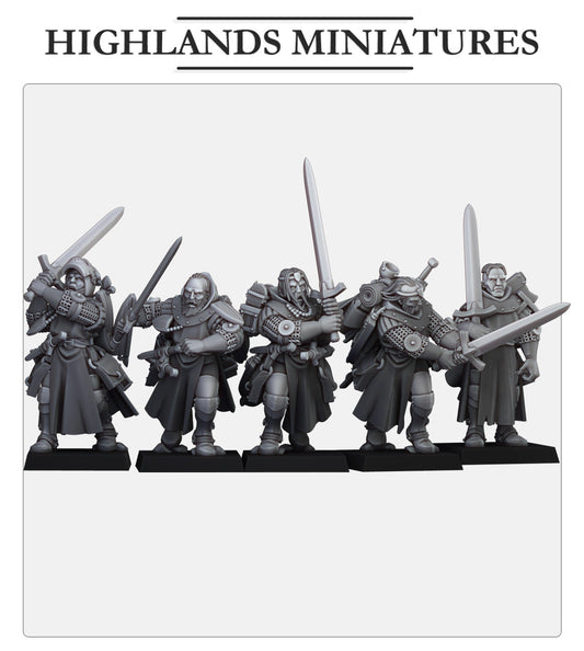 Questing Knights on foot, Highlands Miniatures