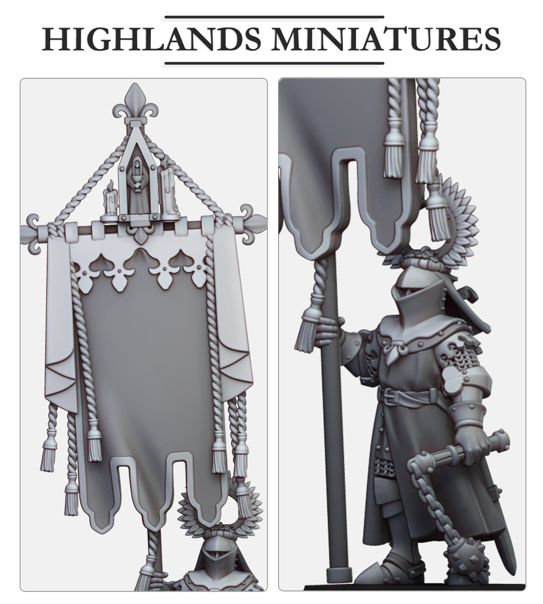 Gallia Battle standard bearer, Highlands Minatures