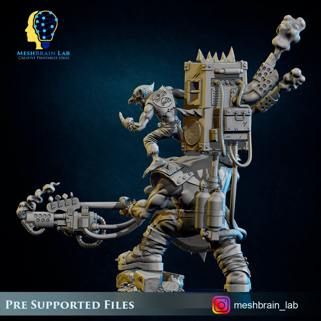 Ork Warboss Jarriz The Beast, MeshBrain Lab