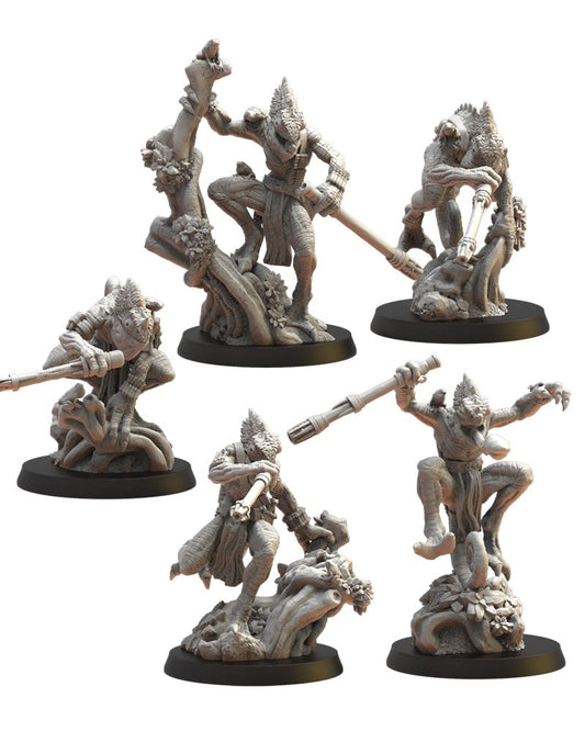 Kuaxotl Unit, chamaleons, Lost Kingdom Miniatures