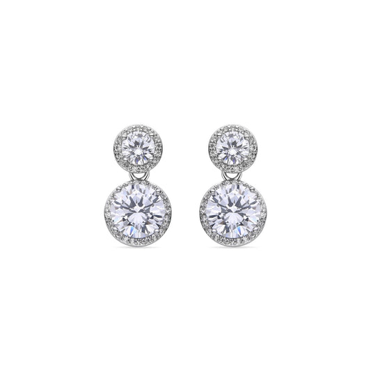 Pendientes acabado en baño de rodio