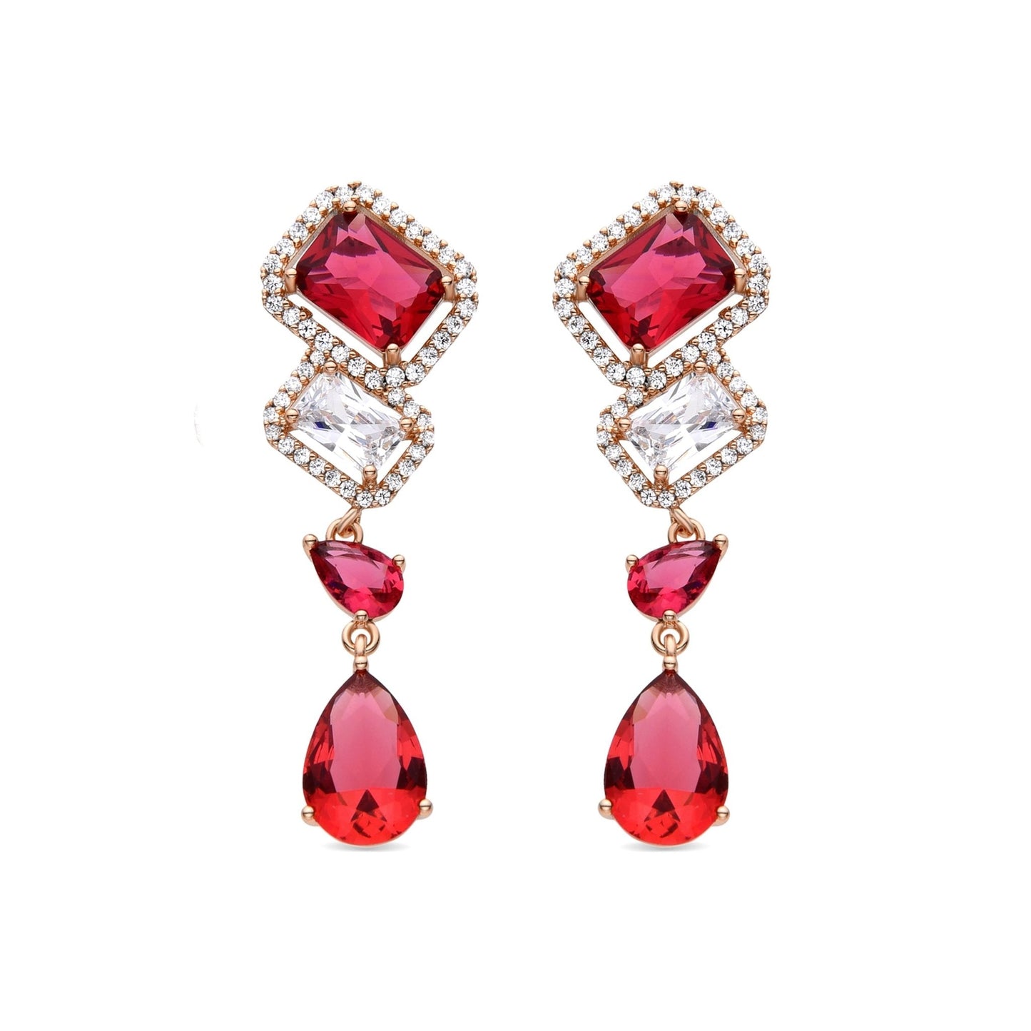 Pendientes acabado en oro 18k