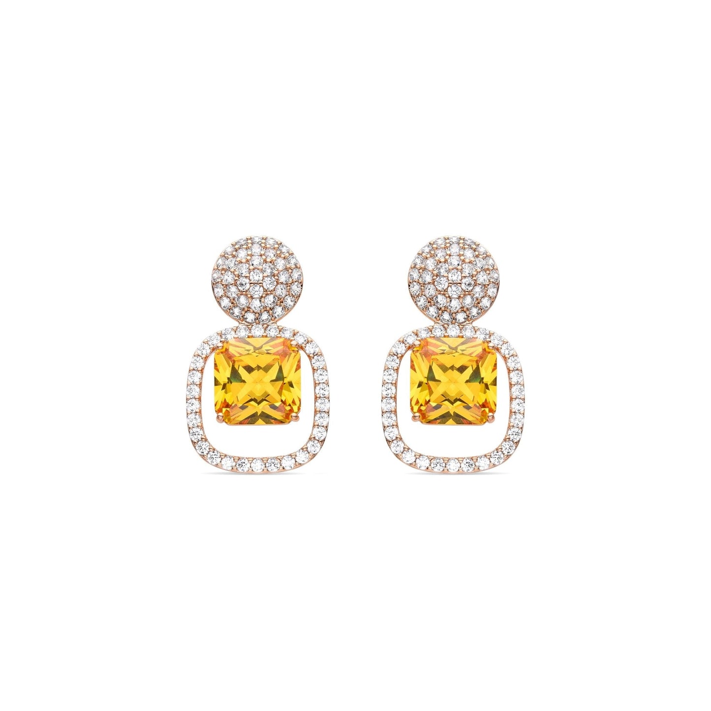 Pendientes acabado en oro 18k